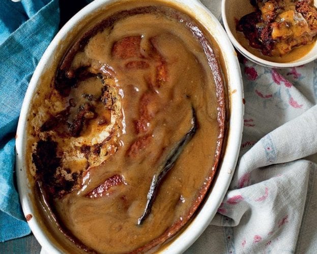 Sticky toffee pudding with caramel sauce