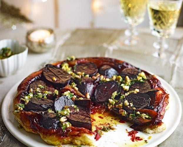 Pear and roquefort tarte tatin