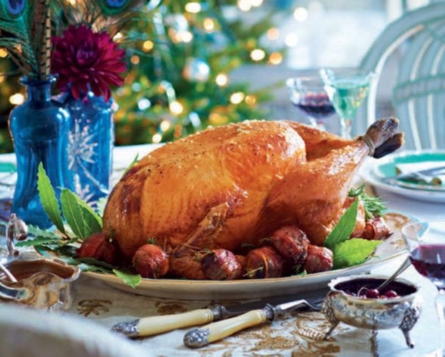 Parcel baked turkey with cider glaze