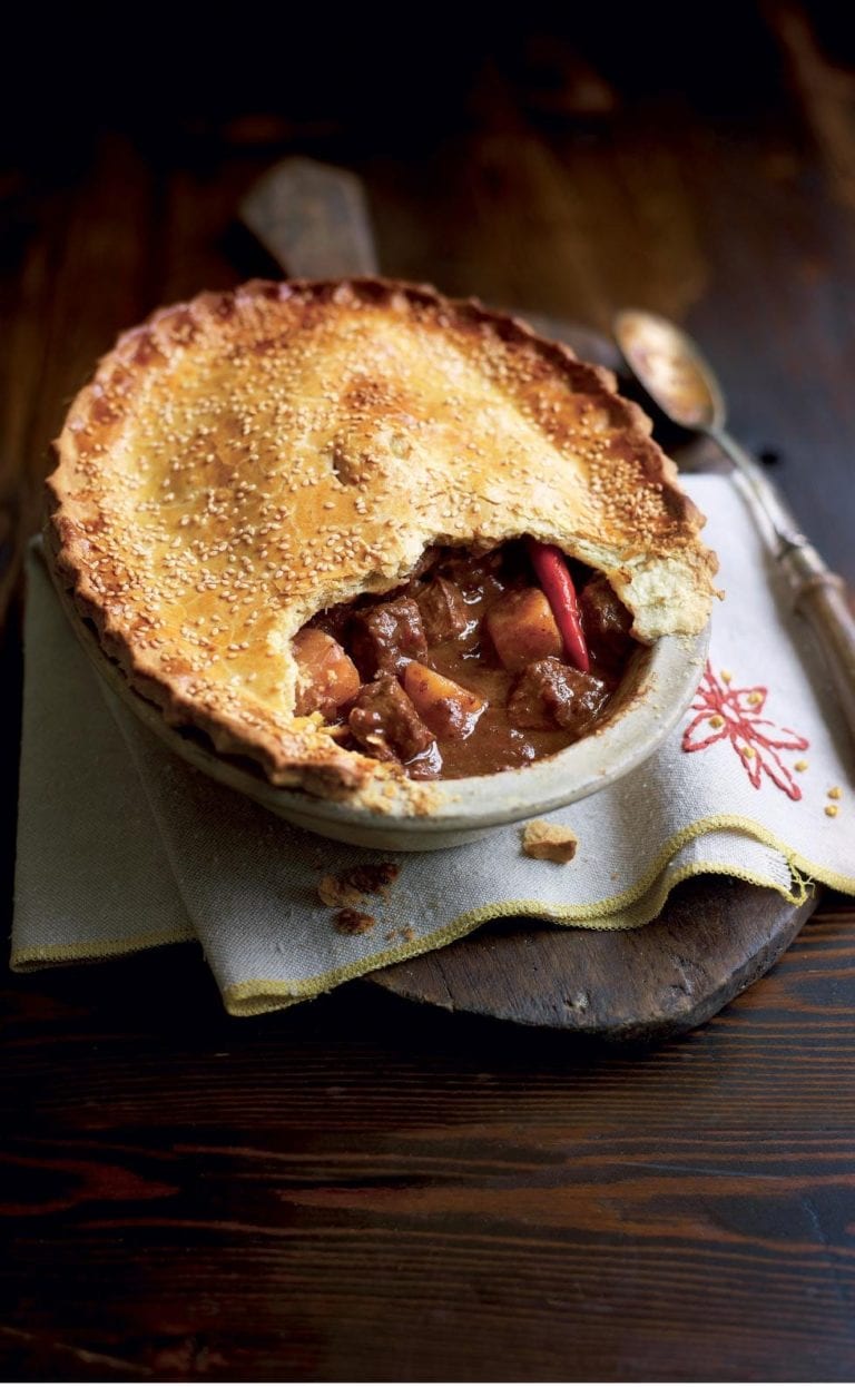 Chinese spiced beef pie