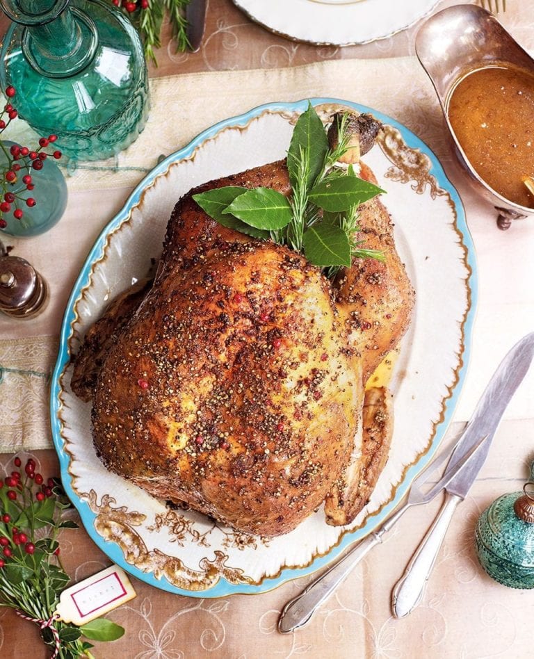 Michel Roux’s peppered turkey with ale sauce