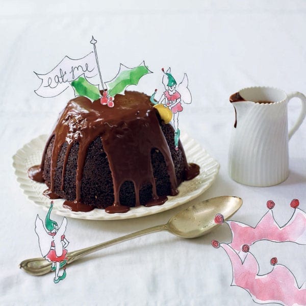 Christmas hot chocolate pudding