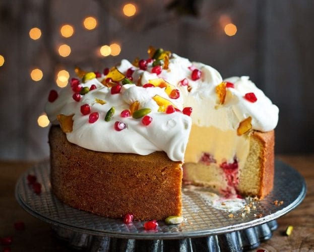 Boozy inside-out trifle cake