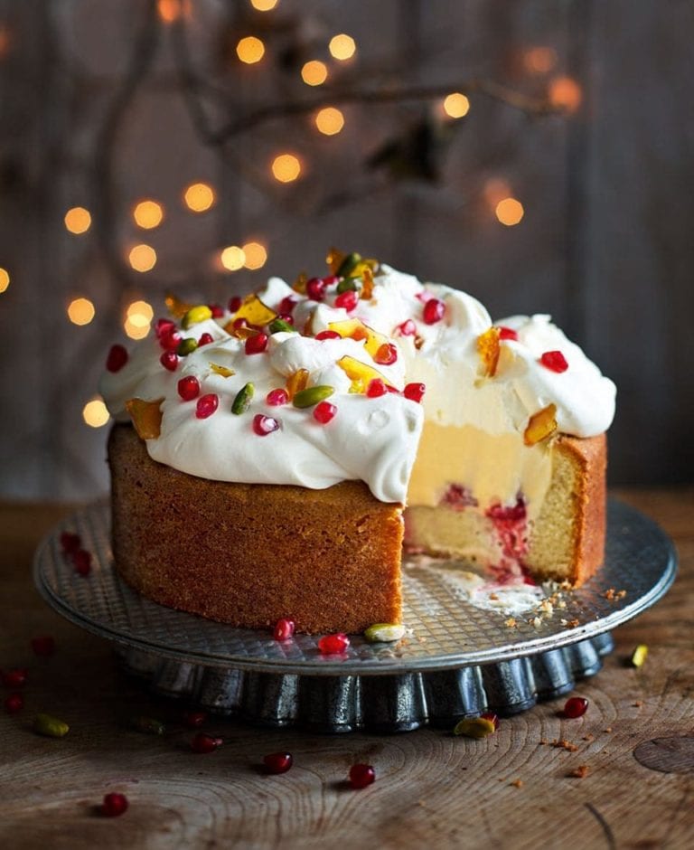 Boozy inside-out trifle cake