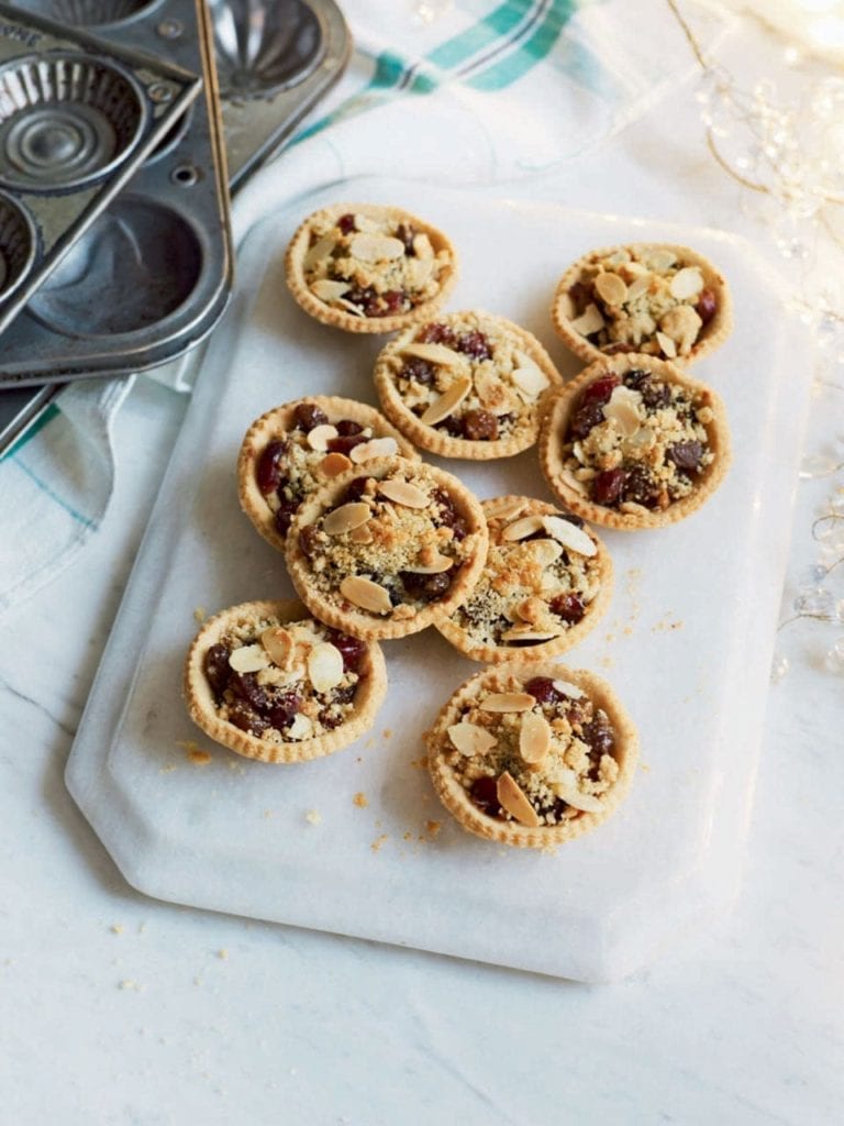 Cranberry, orange and almond mince pies