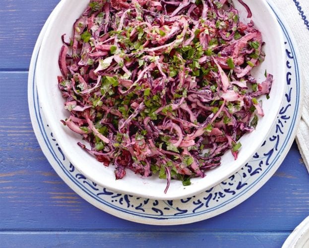 Kohlrabi and carrot slaw