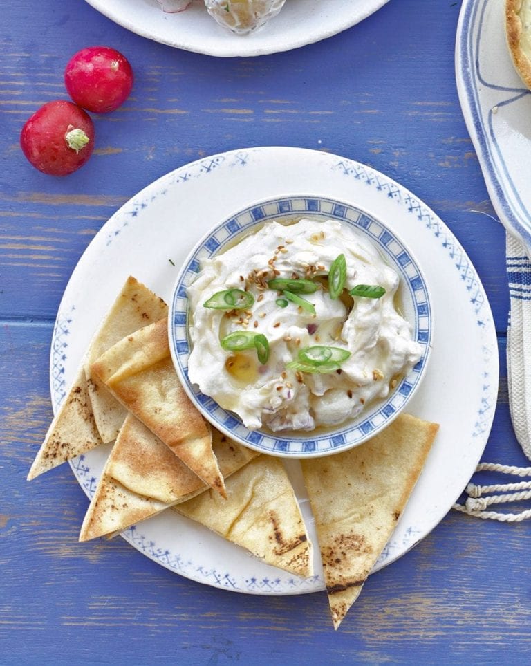 Greek yogurt, lemon and tahini dip