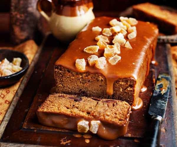 Sticky Jamaican ginger cake with butterscotch sauce