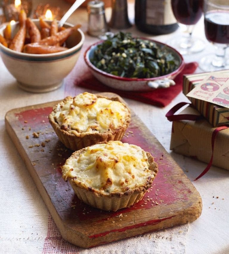 Mushroom and potato dauphinois tarts