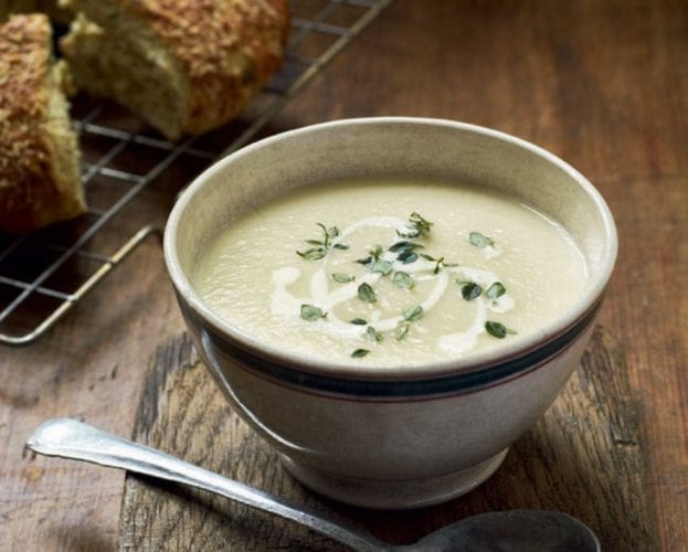 Roasted parsnip and parmesan soup