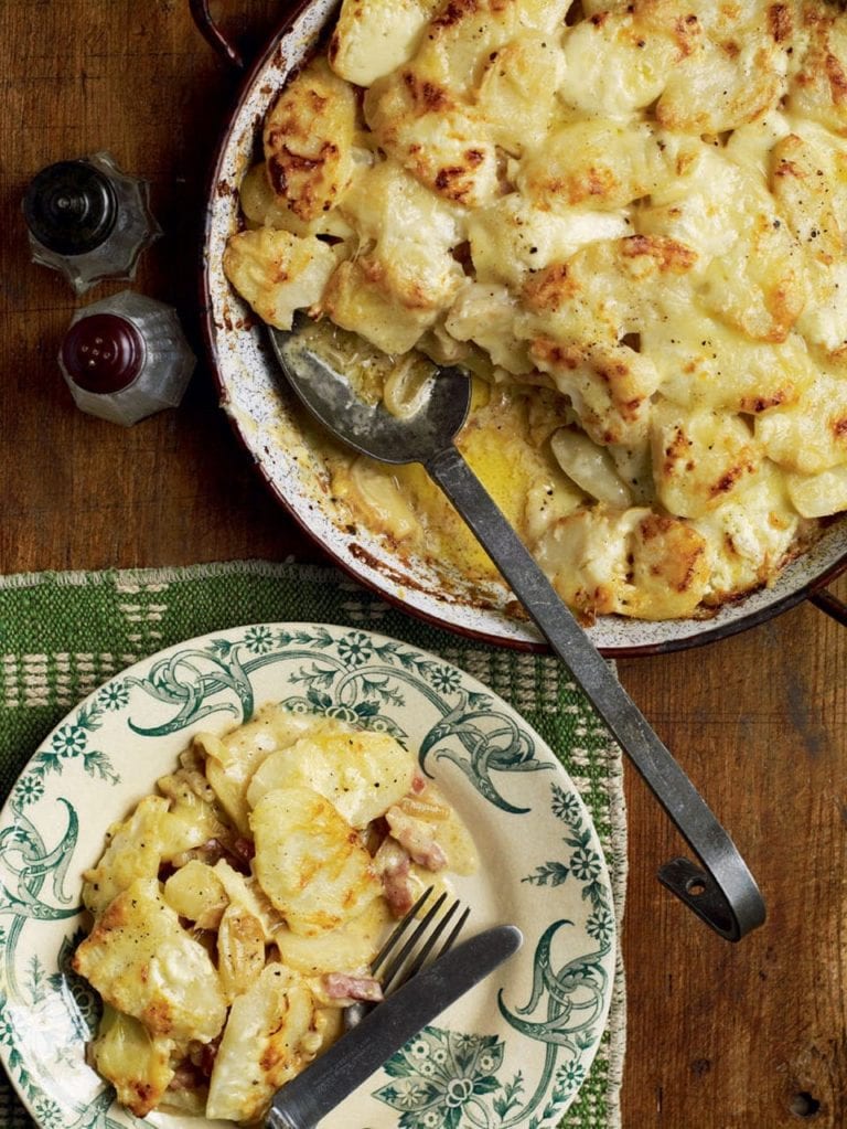 Parsnip and bacon tartiflette