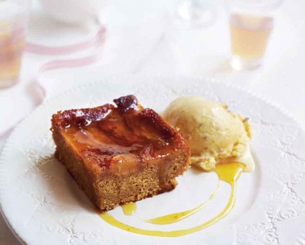 Sticky Jamaican ginger cake with butterscotch sauce
