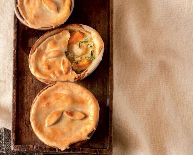 Chicken and sweetcorn pie