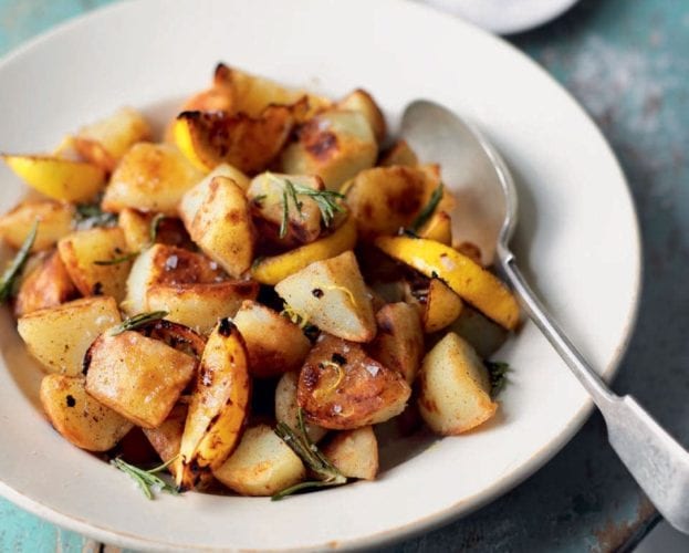 Chipped rosemary and lemon potatoes
