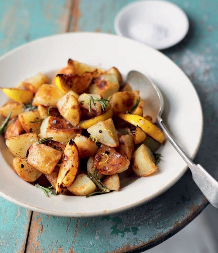 Chipped rosemary and lemon potatoes