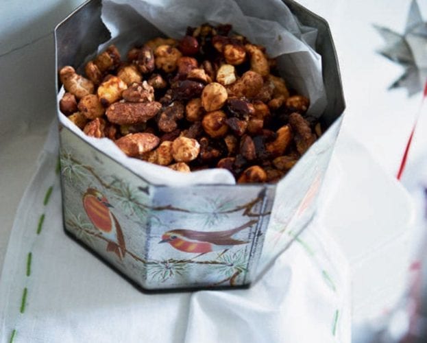 chilli-coated nuts