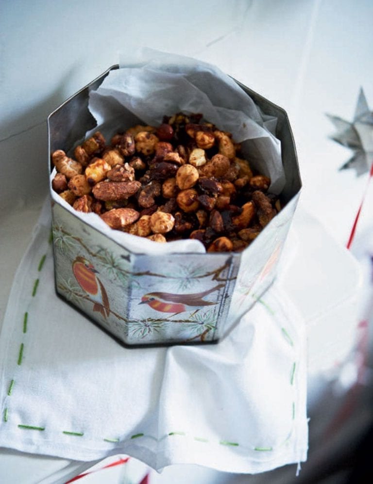 Chilli-coated nuts