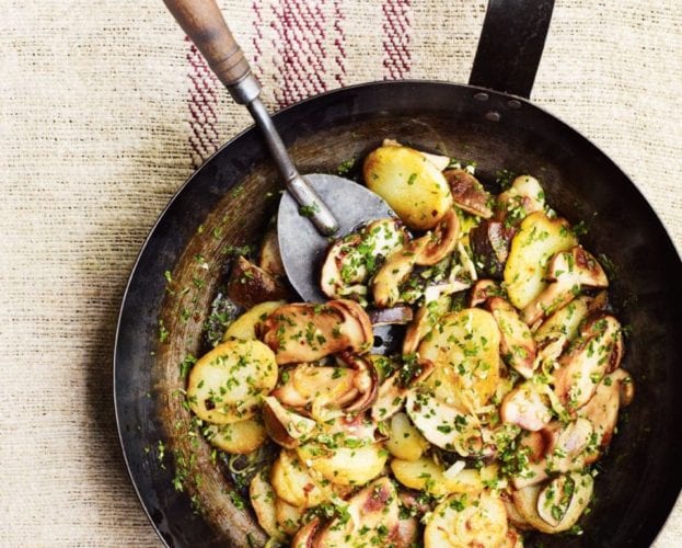 Potato and mushroom persillade