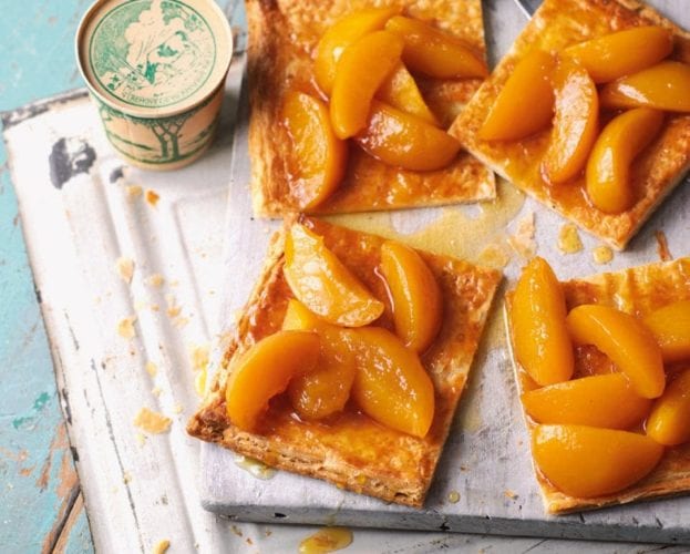 Peach and pistachio galette