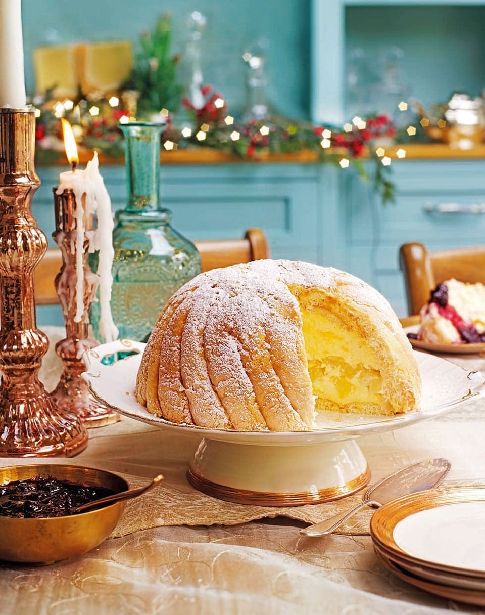 Pear charlotte with blackberry coulis recipe | delicious. magazine