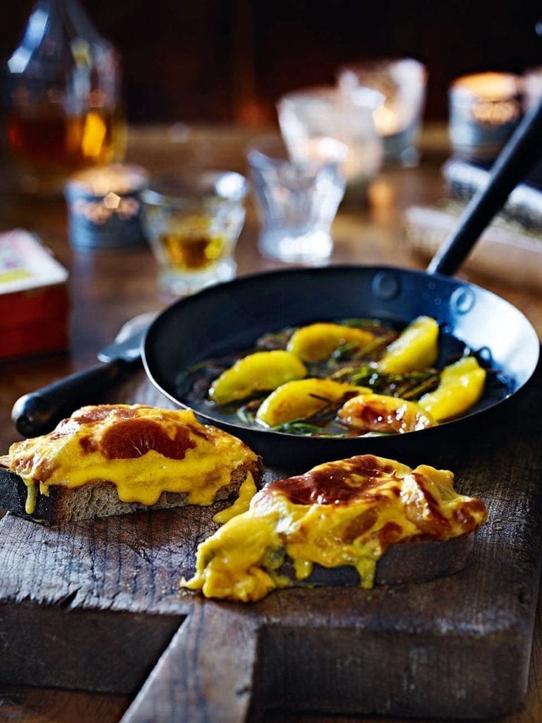 Rosemary and caramelised apple Welsh rarebit