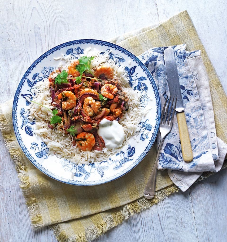Prawn and spinach curry recipe delicious. magazine