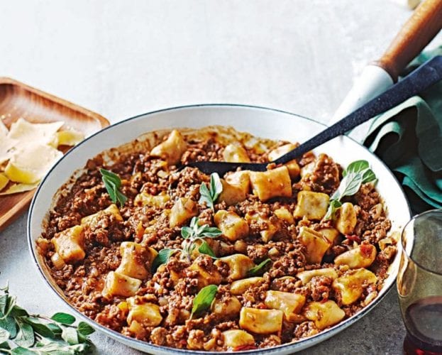 White bean gnocchi with lamb ragù