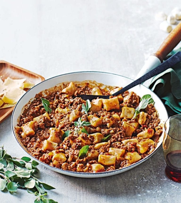 White bean gnocchi with lamb ragù