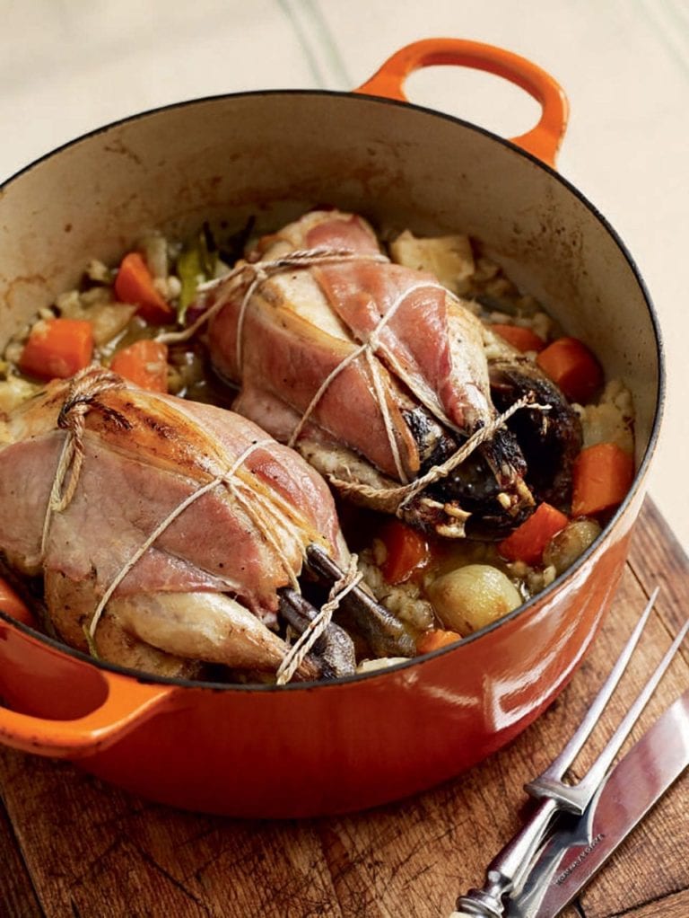 Pheasant with pearl barley