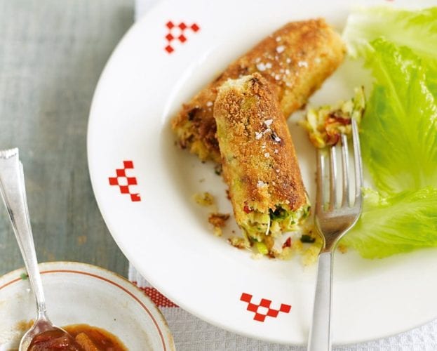Veggie sausage casserole with apples and cider