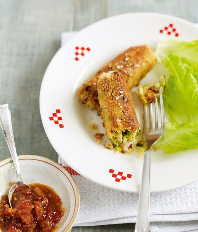 Homemade leek, cheddar and mustard veggie sausages