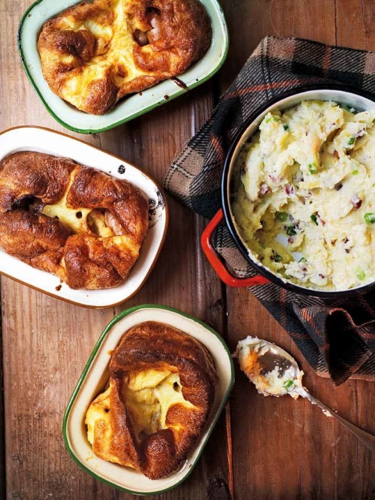 Honey and mustard toad in the hole