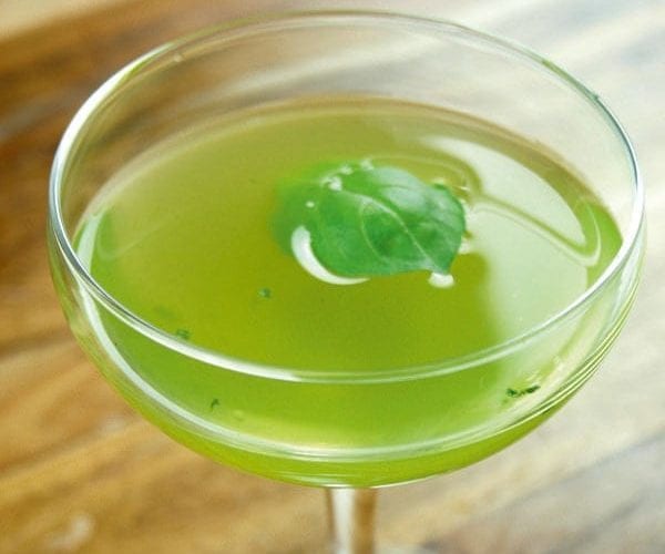 Basil and lemon martini