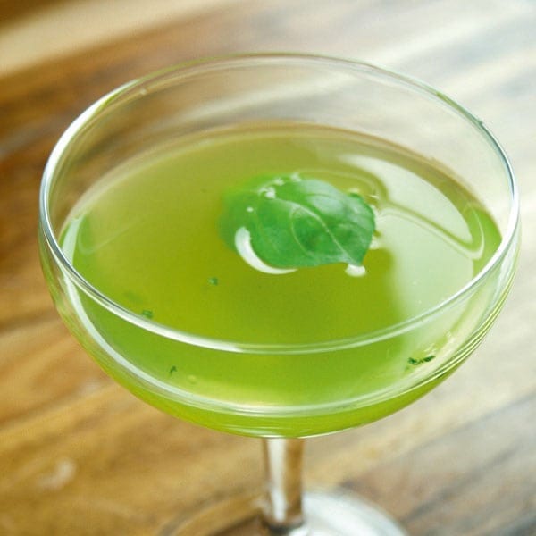 Basil and lemon martini