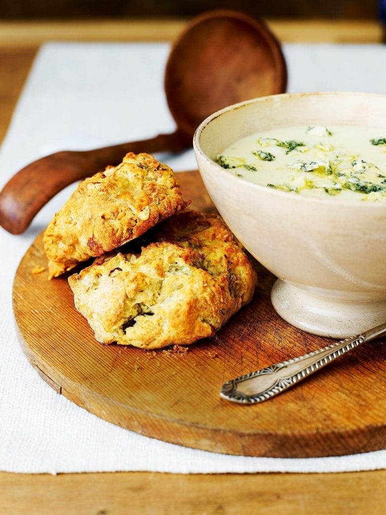 Potato and Stilton soup