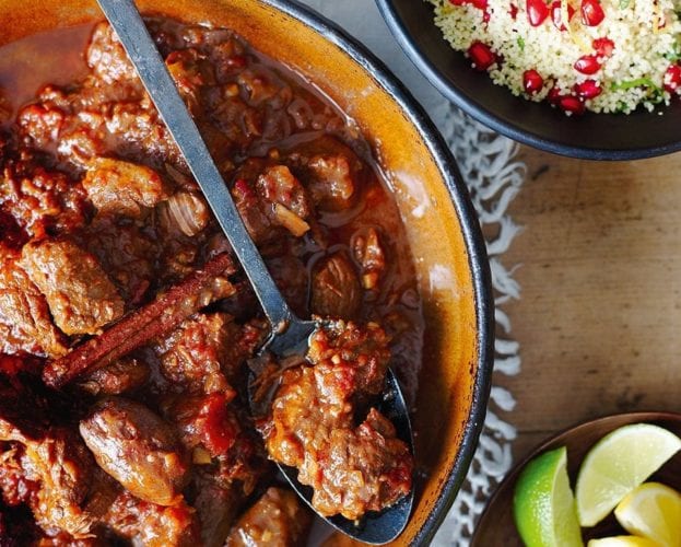 Lamb, chickpea and squash tagine with chermoula and couscous