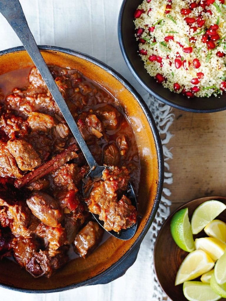 Lamb and date tagine with pomegranate couscous