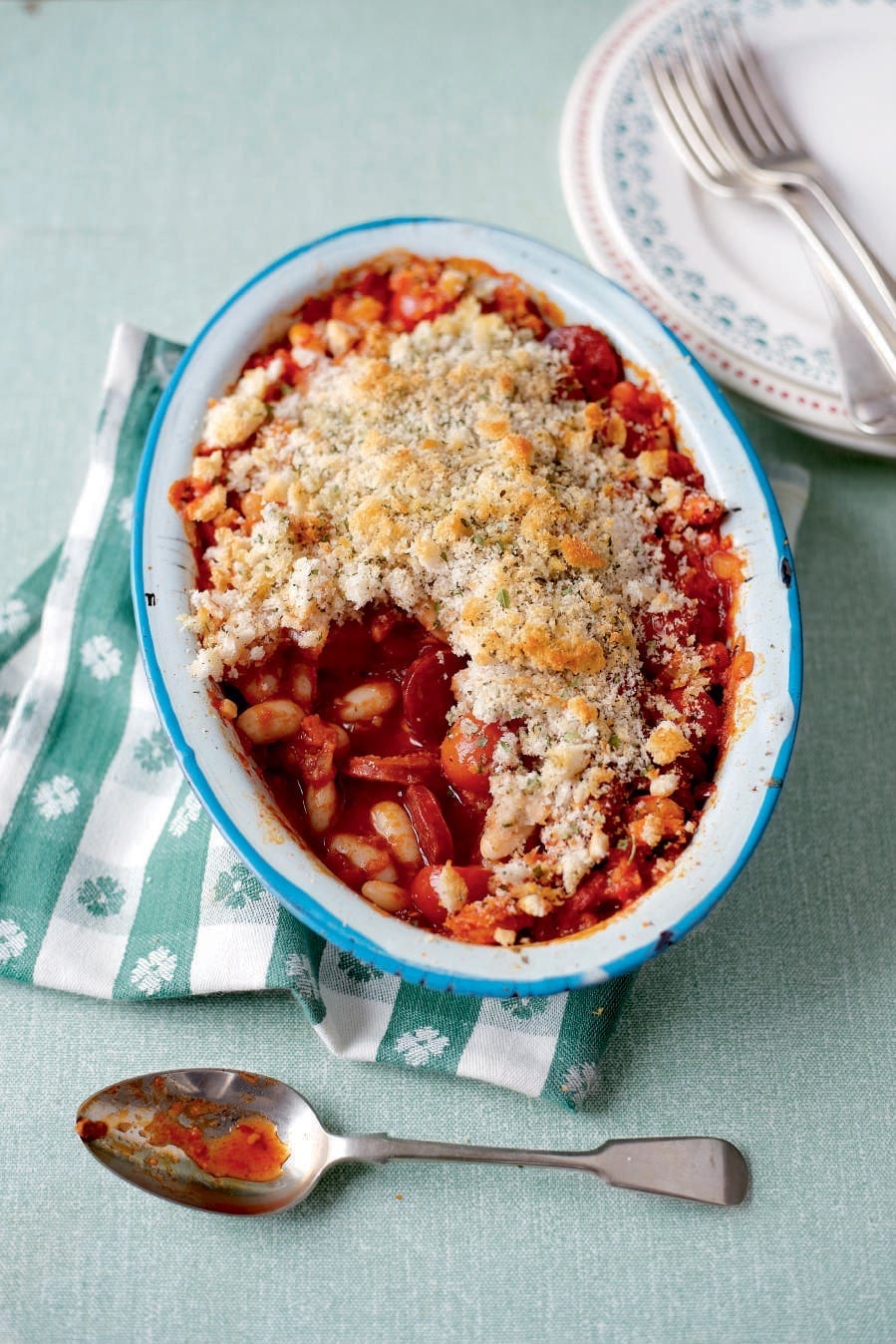 Spicy bean bake recipe delicious. magazine