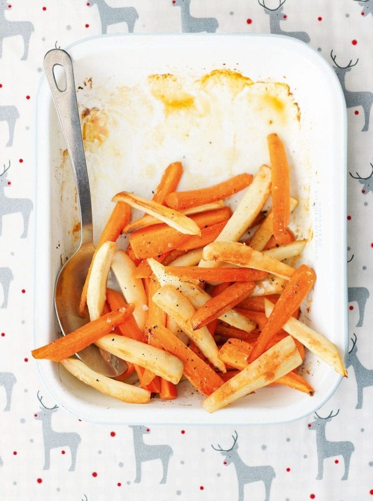 Honey butter carrots and parsnips