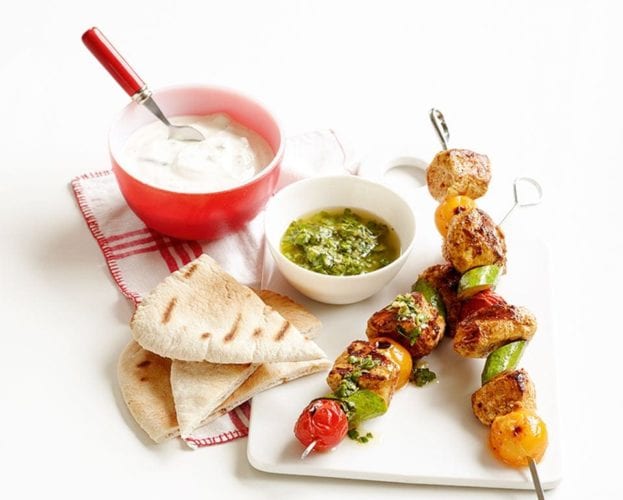 Quick chicken kebabs