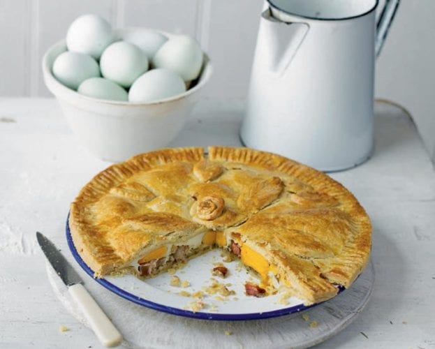 Bacon and egg pie