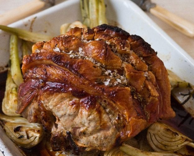 Slow-roasted pork