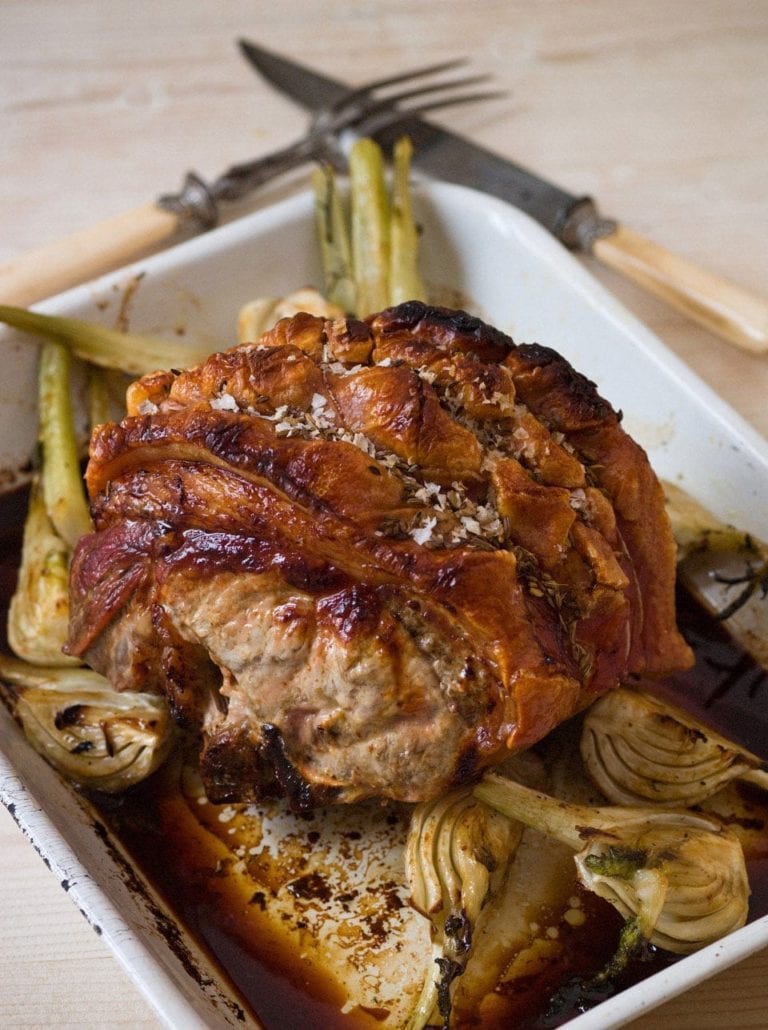 Slow-roasted pork