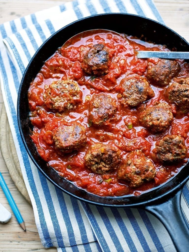 Beef meatballs in tomato sauce