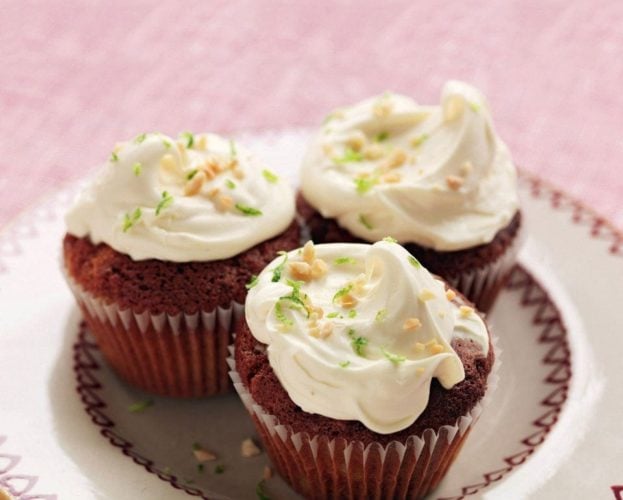 Lemon and courgette cake with white chocolate cream cheese frosting