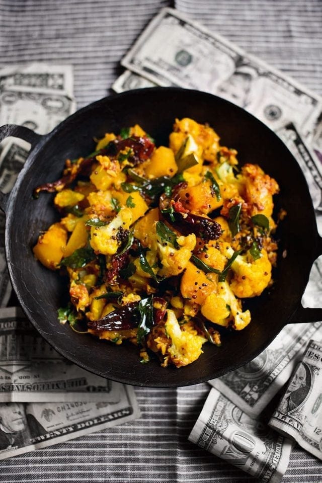 Cauliflower, swede and turnip curry