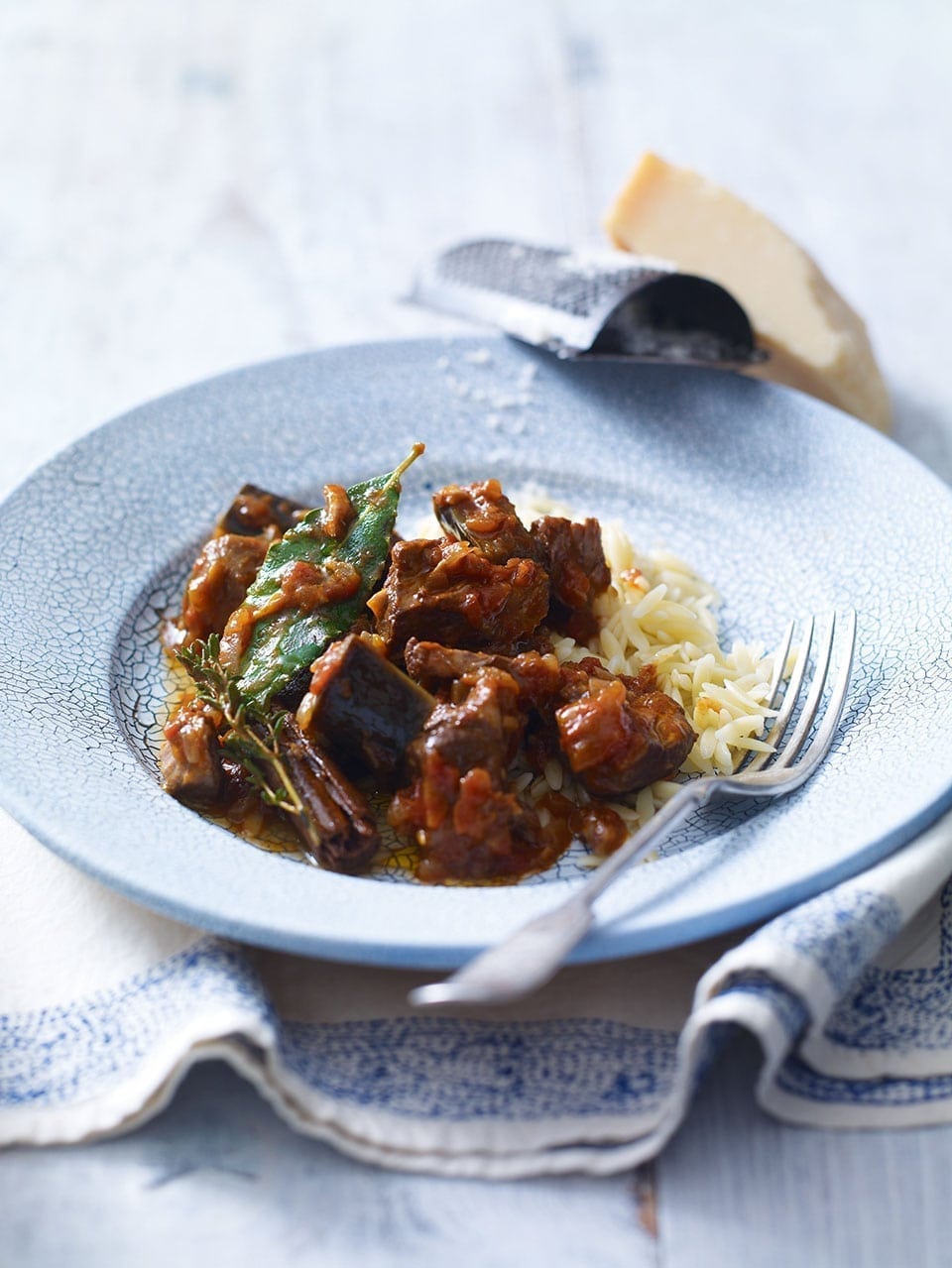 Slowcooked lamb with aubergines recipe delicious. magazine