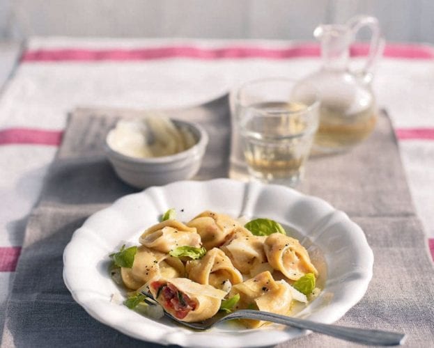 Cheese and parma ham tortellini