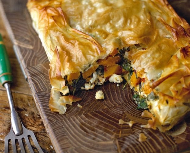 Squash and spinach pie