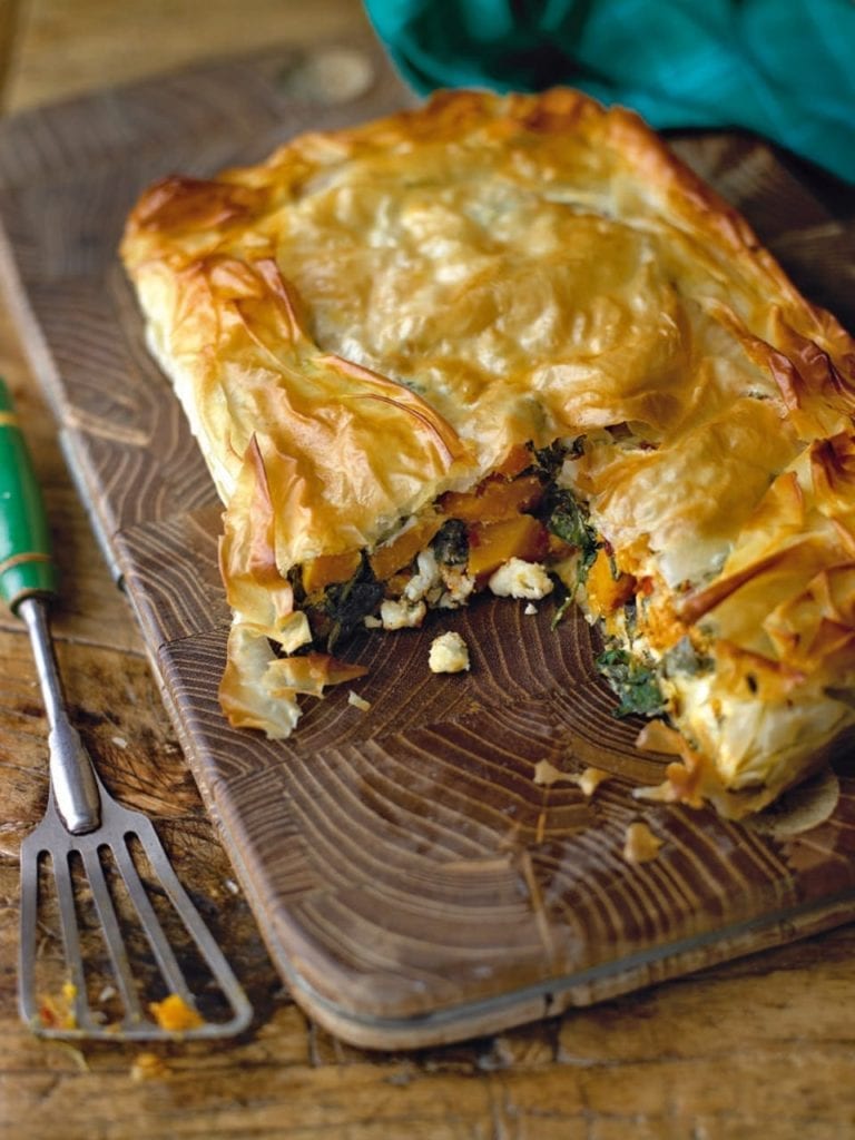 Squash and spinach pie